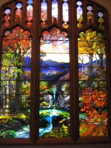 tiffany window stained glass metropolitan museum louis comfort autumn windows painting famous york most met favorite landscape awesomestories museums works