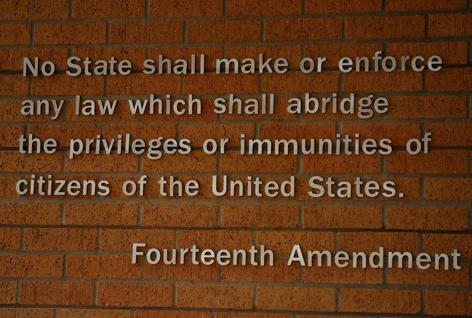 14th amendment did constitution rights she susan anthony state trouble right immunities privileges states law vote citizens government gave united