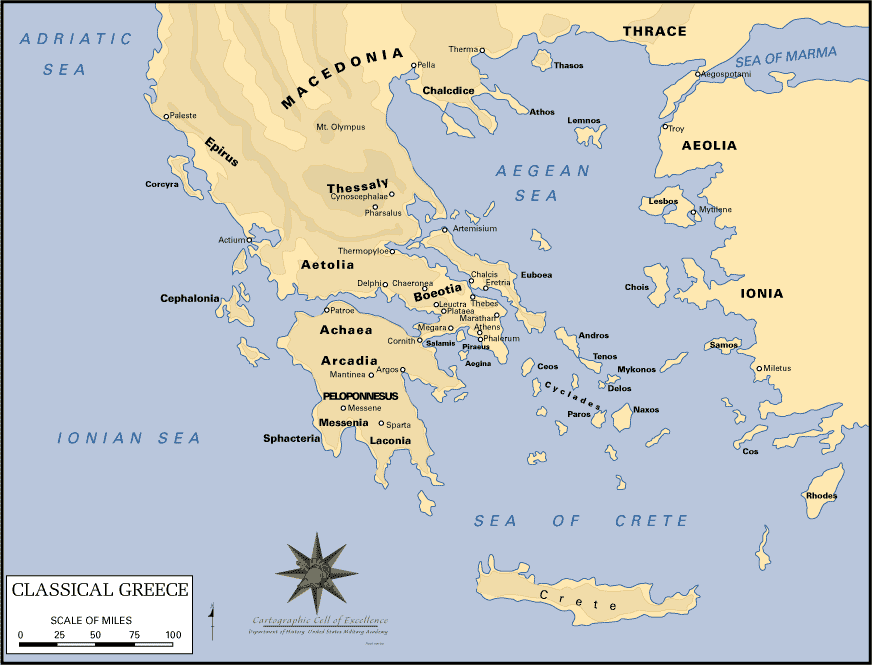 greece rivers map