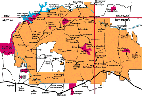 Navajo Nation Arizona Map Time Zones Map