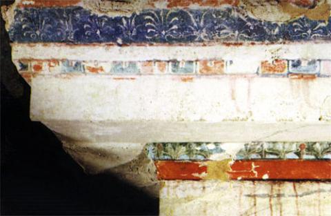 Philip II - Detail Of The Painted Top Of The Tomb