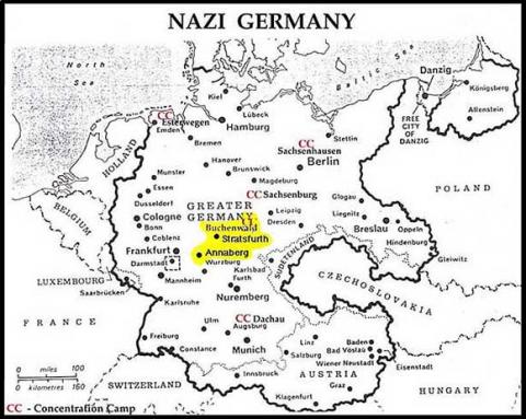 Location of Buchenwald Concentration Camp