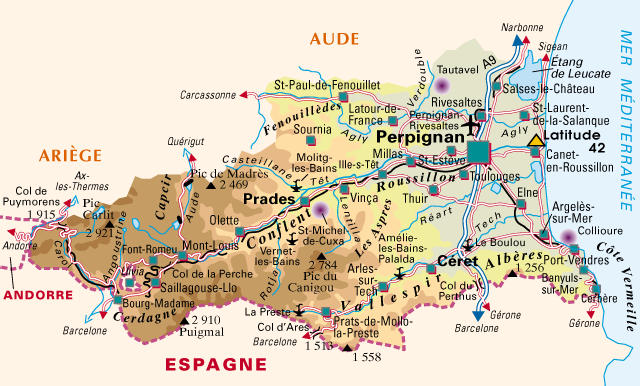 Map Depicting Roussillon