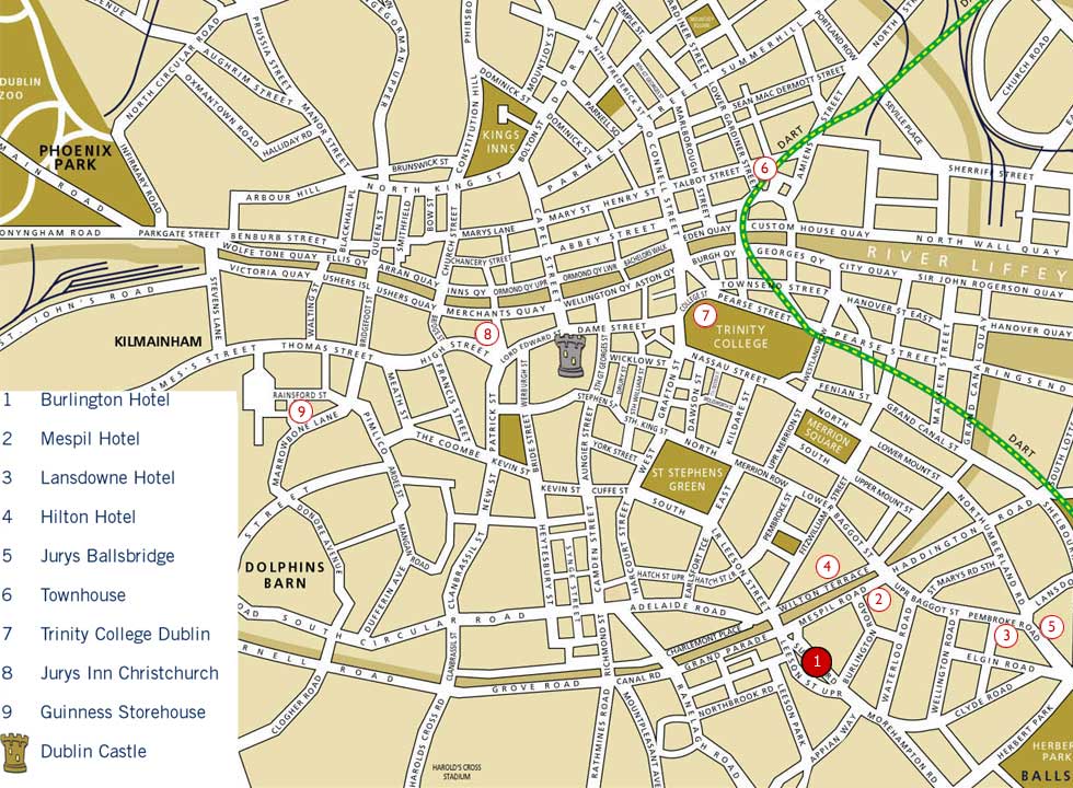 Map Depicting Dublin Location Of Dolphin S Barn