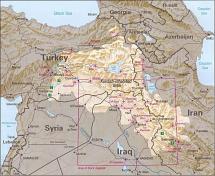 Iraq - Map Depicting Tikrit and Kurdish Areas