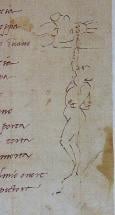 Michelangelo Sketch - Painting in the Sistine Chapel