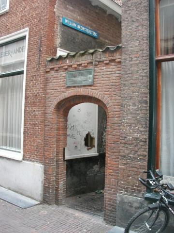 leiden william brewster alley lived pilgrim worked fathers pieterskerk peter church area near