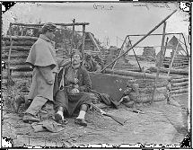 Wounded Soldiers in a Deserted Camp