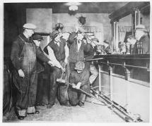 Prohibition Agents Destroy a Bar in 1930