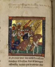 Godfrey of Bouillon Leading the First Crusade