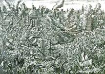 Earthquake and Tsunami Damage - Lisbon, 1755
