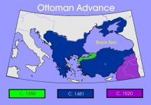 Ottoman Movement: 1355, 1481, 1520