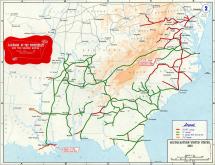 Railroads of the Confederacy and Border States - Map