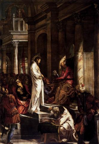 Trial of Jesus - Interrogation by Pilate Visual Arts Philosophy Trials