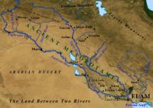 Map Depicting the Tigris and Euphrates Rivers