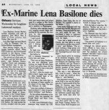 Death of Lena Basilone