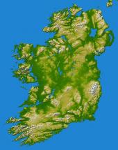 Map Depicting Ireland's Coast