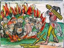 Accused of Spreading Plague - Jews Burned in a Pit