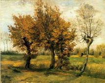 Autumn Landscape with Four Trees