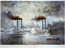 Steamboats on the Mississippi River in 1859