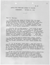 President Kennedy's Letter - October 27, 1962