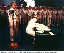 Japanese Surrender - Formal Signing by Gen. MacArthur