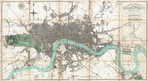 Map of London in the Early 19th Century
