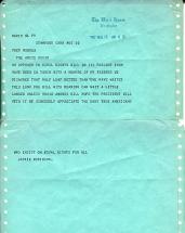 Jackie Robinson to Eisenhower - Telegram