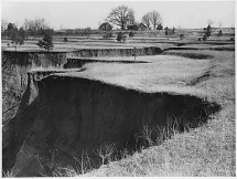 Eroded Farm Land Becomes a Wasteland - Great Depression