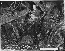 Dud Bomb Found - USS West Virginia