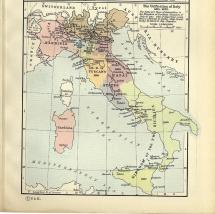 Map: The Unification of Italy