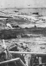 Omaha Beach - Panoramic View with Howitzer in Place