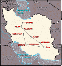 Shiraz, Near Persepolis - Map Locator