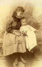 Helen Keller with Baby-Sister Mildred