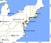 Map Depicting Wilmington, Delaware