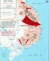 Vietnam - Map Depicting Enemy Operations