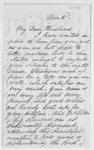 Mary Todd Lincoln - Letter to her Husband