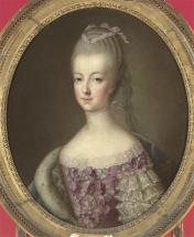 Marie Antoinette in 1773 - Hair Powdered Grey