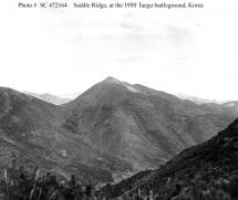 Saddle Ridge, at the 1950 Taegu Battleground, Korea