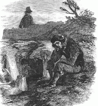 Building a Hovel in the Bog - Illustration