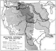 Map Depicting Westward Expansion and Exploration