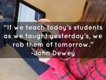 John Dewey Quote with Learner