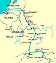 Rhine River - Map