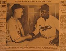 Robinson Becomes a Dodger - Front-Page News