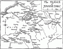 Map of France - Domremy to Vancoulers