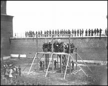 Condemned Lincoln Conspirators on the Scaffold