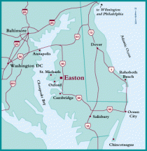 Map Depicting Easton, Maryland