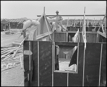 Constructing Residential Barracks at Poston