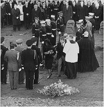 Mrs. Kennedy with the Coffin Flag