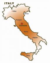 Cortona - Map Locator